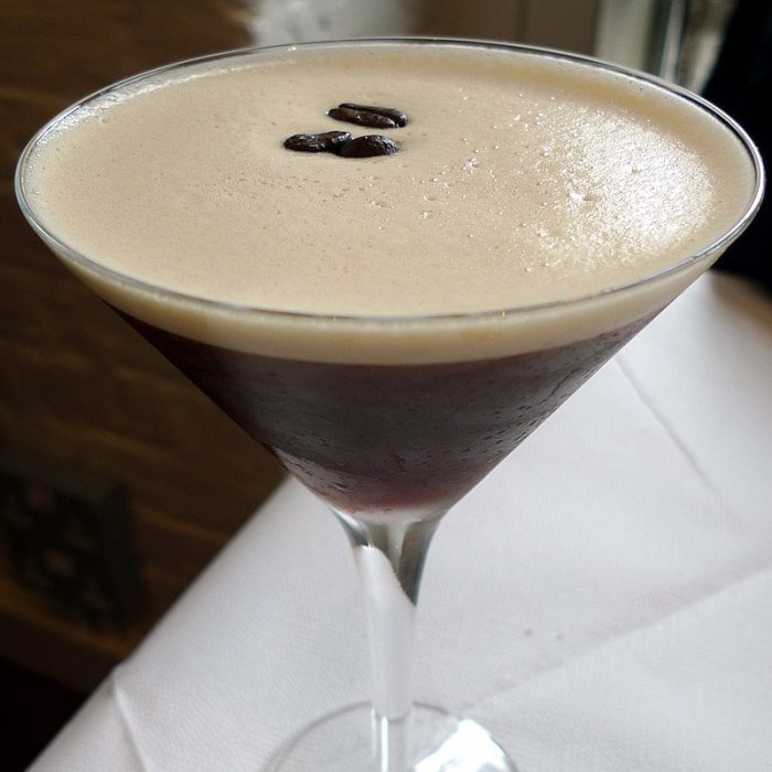 Espresso martini menu item